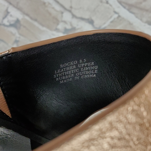 Dolce Vita Rocko Metallic Leather Mule Slides Rose  Gold Pewter Size 8.5 - Picture 3 of 16